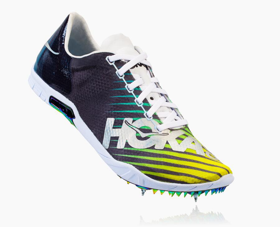 Hoka One One Spikes Mens Black/White - Speed Evo R - 31047MXCZ